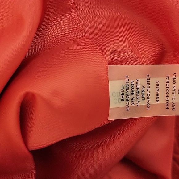 Calvin Klein women's sleeveless red dress fully lined new with tags. sz 12 - Picture 7 of 7